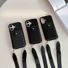Load image into Gallery viewer, Flip Up and Down Card Bag With Adjustable Lanyard iPhone Case, 3 Types Case