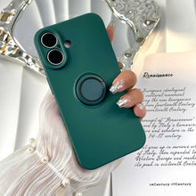 Load image into Gallery viewer, Apple iPhone Silicone Case With Finger Ring Holder