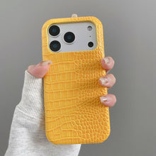 Load image into Gallery viewer, Gradient Crocodile Leather iPhone Case, Yellow