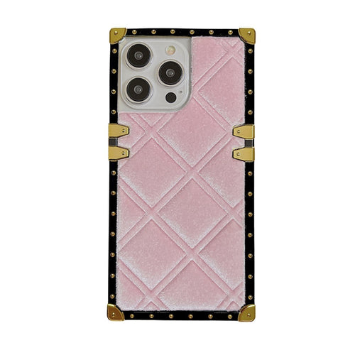 Apple iPhone Case Velvet Grid Pearl Bracelet Cover