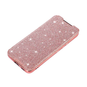 Glitter PU Leather Flip Window Samsung Case