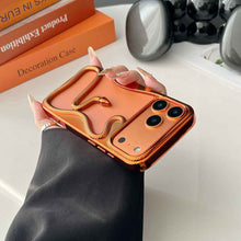 Load image into Gallery viewer, Plating Snake iPhone Case, Top View Orange