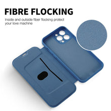 Load image into Gallery viewer, iPhone Case Flip Liquid Skin Feel Cover