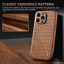 Load image into Gallery viewer, Crocodile PU Leather Apple iPhone Casing