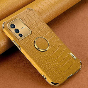 Vivo Crocodile Pattern With Holder Protective Cover