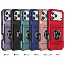 Load image into Gallery viewer, Card Slot Finger Ring Holder Apple iPhone Case
