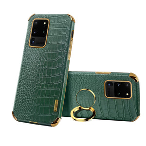 Samsung Crocodile Pattern PU Leather With Holder Protective Cover