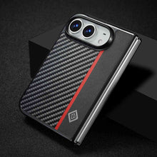 Load image into Gallery viewer, iPhone Duo Carbon Fiber Leather Case