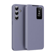 Load image into Gallery viewer, Samsung Smart Window Card Slot Leather Cover,  Purple