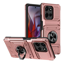 Load image into Gallery viewer, Card Slot Finger Ring Holder Motorola Case, Rose Gold