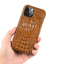 Load image into Gallery viewer, Apple iPhone Case 3D Crocodile Leather Cover, In hand