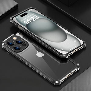 Aluminum Apple iPhone Metal Glass Case Cover