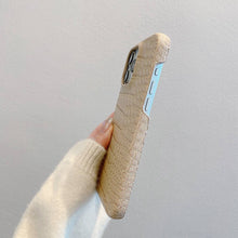 Load image into Gallery viewer, iPhone Crocodile Leather Case, Side View