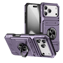 Load image into Gallery viewer, iPhone Magnetic Holder Carry Card Slot Case, Purple