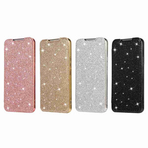 Glitter PU Leather Flip Window Samsung Case