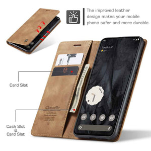 Google Pixel Phone Case Flip Window Leather Card Slot Protective Cover