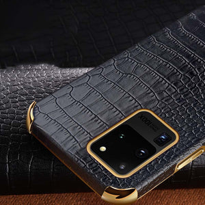 Samsung Crocodile Pattern PU Leather With Holder Protective Cover