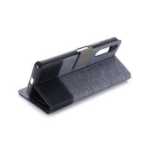 Canvas Xiaomi Case Flip Window Fold Cover