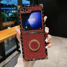 Load image into Gallery viewer, Samsung Flip Case Metal Finger Ring Holder Cover