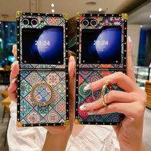 Load image into Gallery viewer, Samsung Flip Case Metal Finger Ring Holder Cover