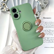 Load image into Gallery viewer, Apple iPhone Silicone Case With Finger Ring Holder