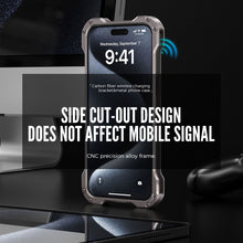 Load image into Gallery viewer, Carbon Fiber iPhone 15 Pro Max Finger Holder Case
