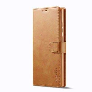Huawei Case Magnetic Snap Buckle Card Slot Leather Cover