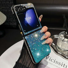 Load image into Gallery viewer, Gradient Diamond Samsung Flip Fold Case Cover