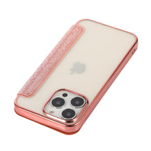 Load image into Gallery viewer, Glitter PU Leather Flip Window iPhone Case