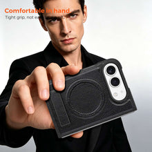 Load image into Gallery viewer, Leather MageSafe Holder Case for iPhone Samsung Google Fold and Flip Phone
