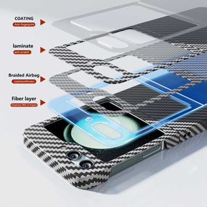 Hard Carbon Fiber Case Cover for Samsung Huawei Oppo Vivo OnePlus Honor