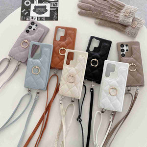 Samsung Case Flip Up and Down Ring Holder Lanyard Cover