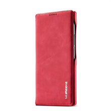 Load image into Gallery viewer, Samsung Case Magnetic Flip Window Bracket Function Leather Cover