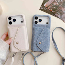 Load image into Gallery viewer, Jeans Organ Bag Lanyard iPhone Case, 2 Colors Display