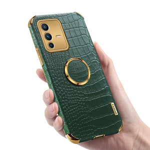 Vivo Crocodile Pattern With Holder Protective Cover