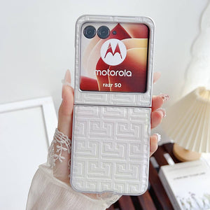 Geometric Gradient PU Flip Case Cover