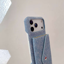 Load image into Gallery viewer, Jeans Organ Bag Lanyard iPhone Case, Left View