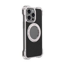 Load image into Gallery viewer, Carbon Fiber iPhone 15 Pro Max Finger Holder Case