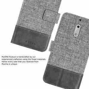 Canvas Nokia Case Flip Window Fold Cover