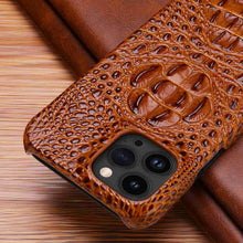 Load image into Gallery viewer, Apple iPhone Case 3D Crocodile Leather Cover, Camera View