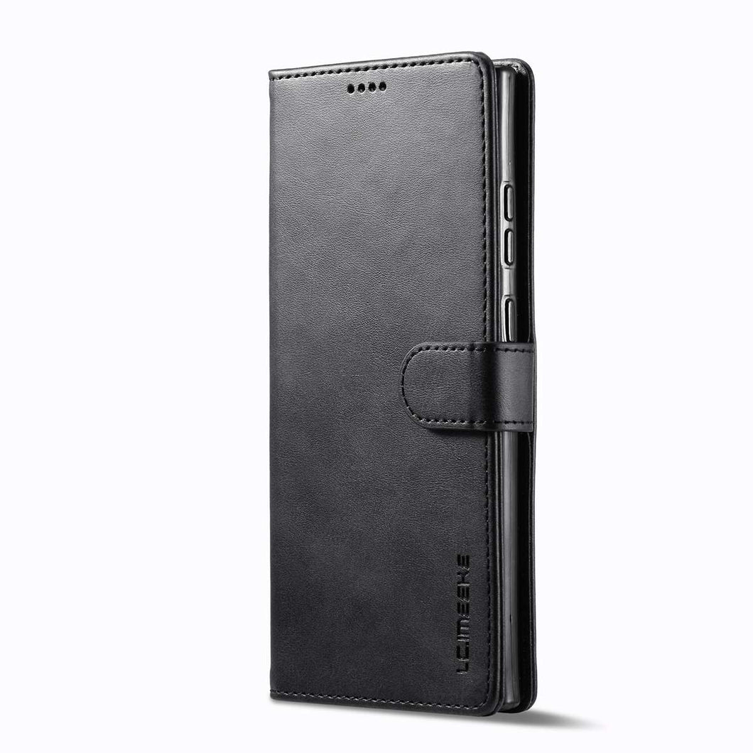 Huawei Case Magnetic Snap Buckle Card Slot Leather Cover
