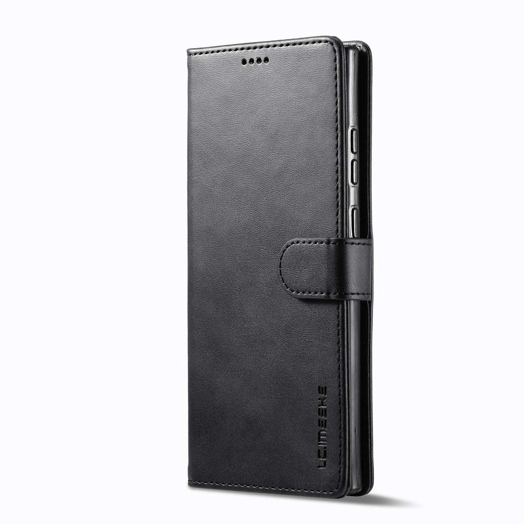 Samsung Case Magnetic Snap Buckle Card Slot Leather Cover