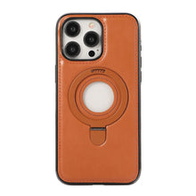 Load image into Gallery viewer, MagSafe Holder iPhone Case Hollow Leather Cover