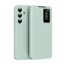 Load image into Gallery viewer, Samsung Smart Window Card Slot Leather Cover,  Green