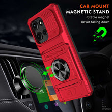 Load image into Gallery viewer, Red car mount magnetic stand with phone holder on a dark background