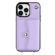 Load image into Gallery viewer, Organ Card Pack Leather iPhone Case, Purple