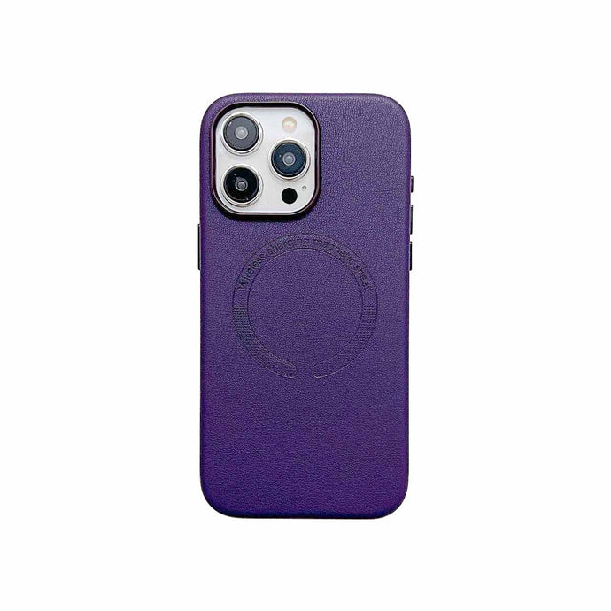 PU Leather Apple iPhone Case MagSafe Cover