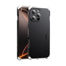 Load image into Gallery viewer, Apple iPhone 16 Pro Max Frosted Metal Case, Black Silver