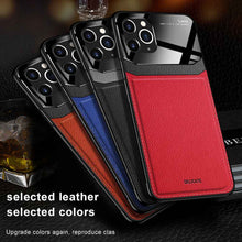 Load image into Gallery viewer, Delicate Apple iPhone Case Leather Glass Protective Cover