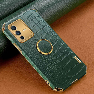 Vivo Crocodile Pattern With Holder Protective Cover